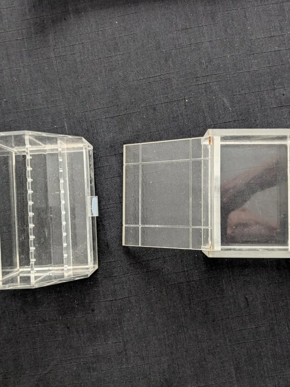 Vintage Clear acrylic jewelry boxes